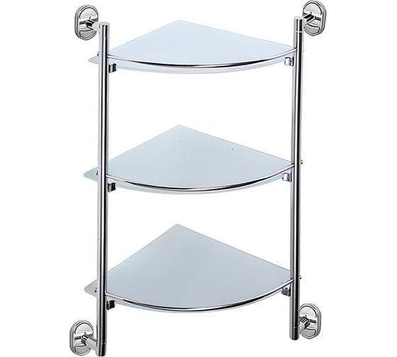 Изображение товара Стеклянная угловая полка Haiba 3 яруса hb1907-3 539829