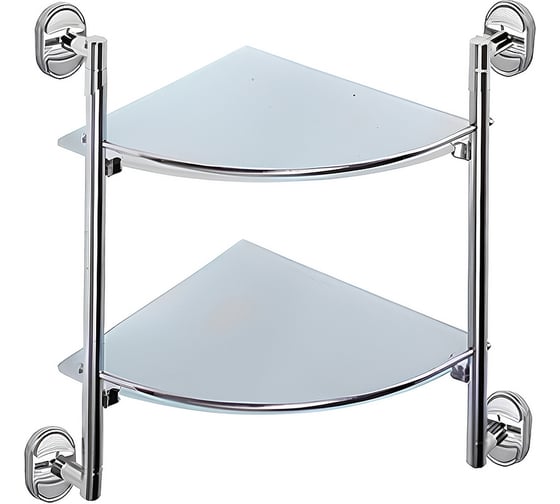 Изображение товара Стеклянная угловая полка Haiba 2 яруса hb1907-2 539826