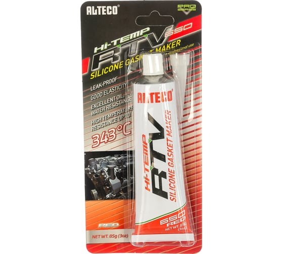 Изображение товара Высокотемпературный силиконовый герметик прокладок ALTECO КРАСНЫЙ 85гр 87407G00
