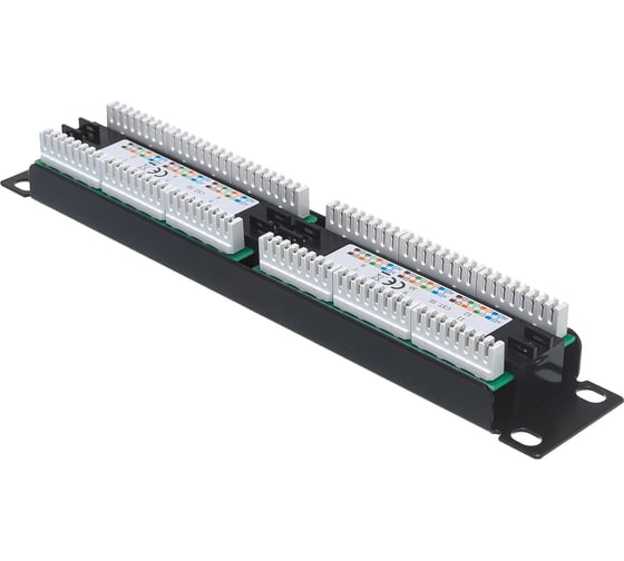 Изображение товара Патч-Панель 10" 12 гнёзд RJ-45 Cаt.5e Dual IDC монтаж в стойку REXANT 04-0025