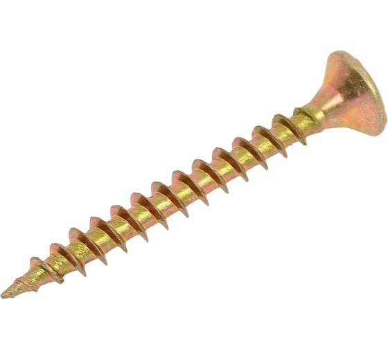 Изображение товара Универсальный саморез Rizzel PZ 3.5x30 мм, желтый цинк, короб с окошком, 1400 шт. 00-00444722