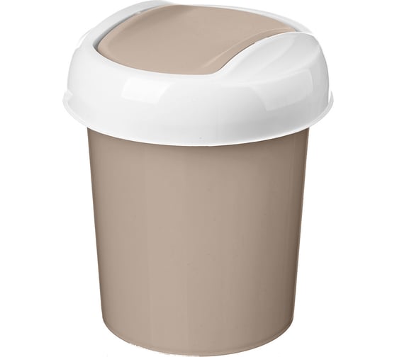 Изображение товара Контейнер для мусора Idiland "Palm" круглый 1 л., бежевый 221301527/01
