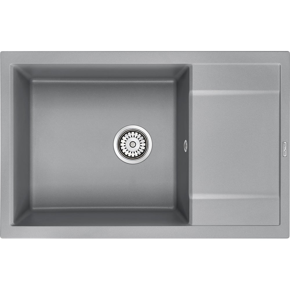 Изображение товара Гранитная мойка Paulmark FLUGEN 60 серый металлик для современной кухни