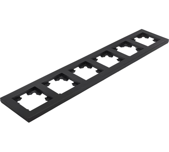 Изображение товара Горизонтальная шестиместная рамка UNIVersal серия афина, графит, еврослот A1043-Gr