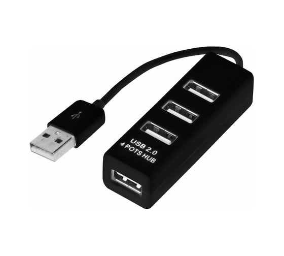 Изображение товара Разветвитель USB на 4 порта, черный REXANT 18-4103