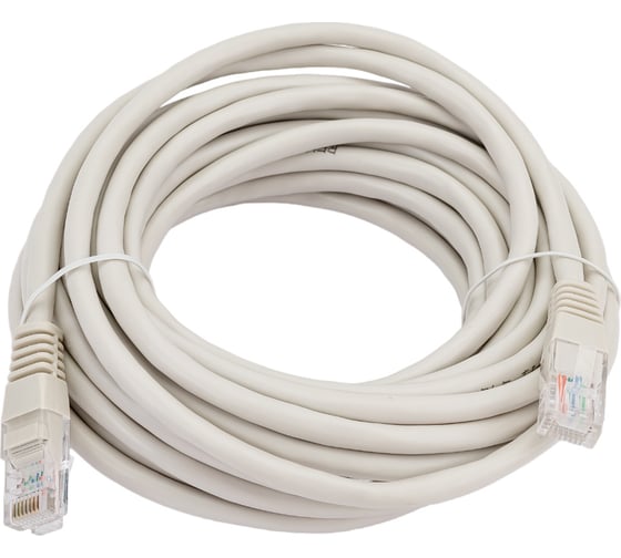 Изображение товара Патч-корд REXANT U/UTP RJ45-RJ45, CAT 5e, PVC, серый, 7 м 18-1008