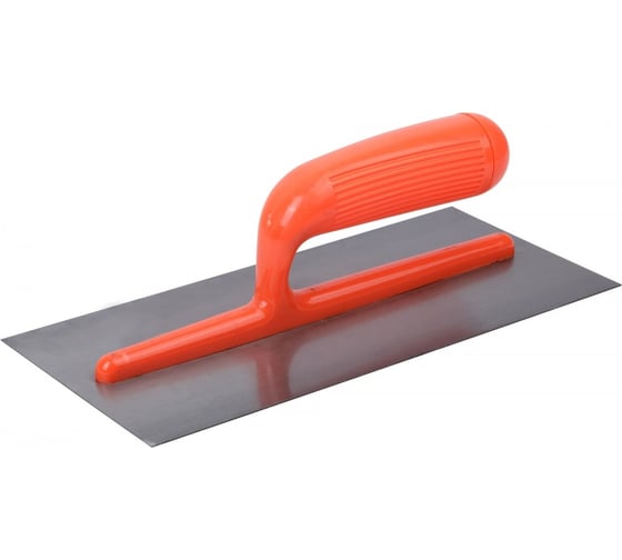 Изображение товара Гладилка BOHRER прямая, 130x270 мм, нержавеющая сталь, с пластиковой рукояткой ГП-132701