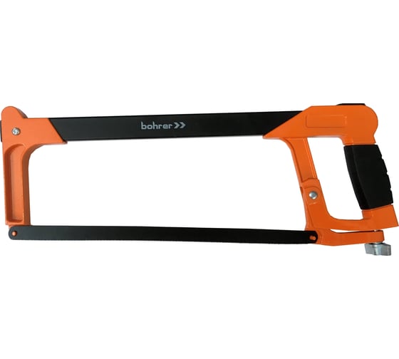 Изображение товара Ножовка по металлу BOHRER 300 мм, регулировка натяжения, 2 положения полотна, обрезиненная рукоятка 44232300