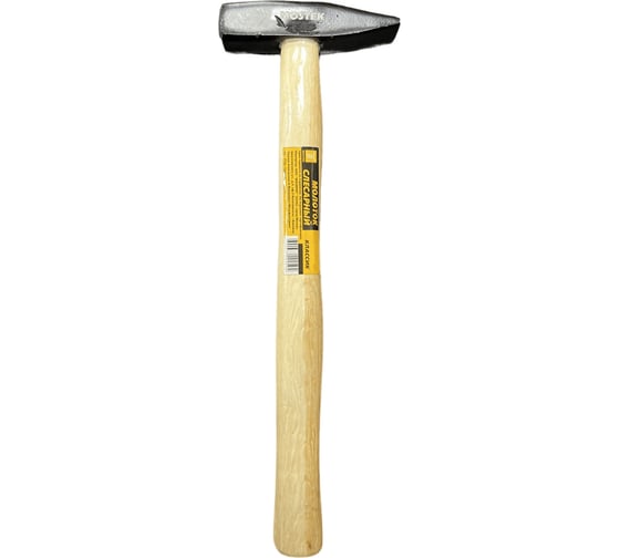 Изображение товара Слесарный молоток MosTek Классик 1000 г, деревянная рукоятка, квадратный боек, cталь 45 5711110