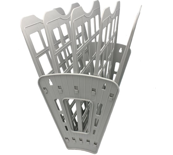 Изображение товара Веерный лоток Осколпласт 5-ти секционный, серый 2-015С