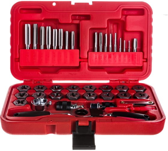 Изображение товара Набор метчиков и плашек МАСТАК SK-5 1/8"-1/2" кейс, 40 предметов 351-10040C