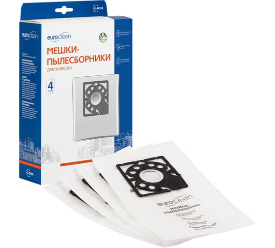 Изображение товара Мешок-пылесборник синтетический для пылесосов SAMSUNG (4 шт.) EURO CLEAN E-03/4