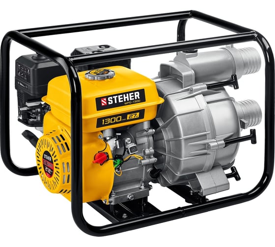Изображение товара Бензиновая мотопомпа для грязной воды STEHER 1300 л/мин WPD-1300