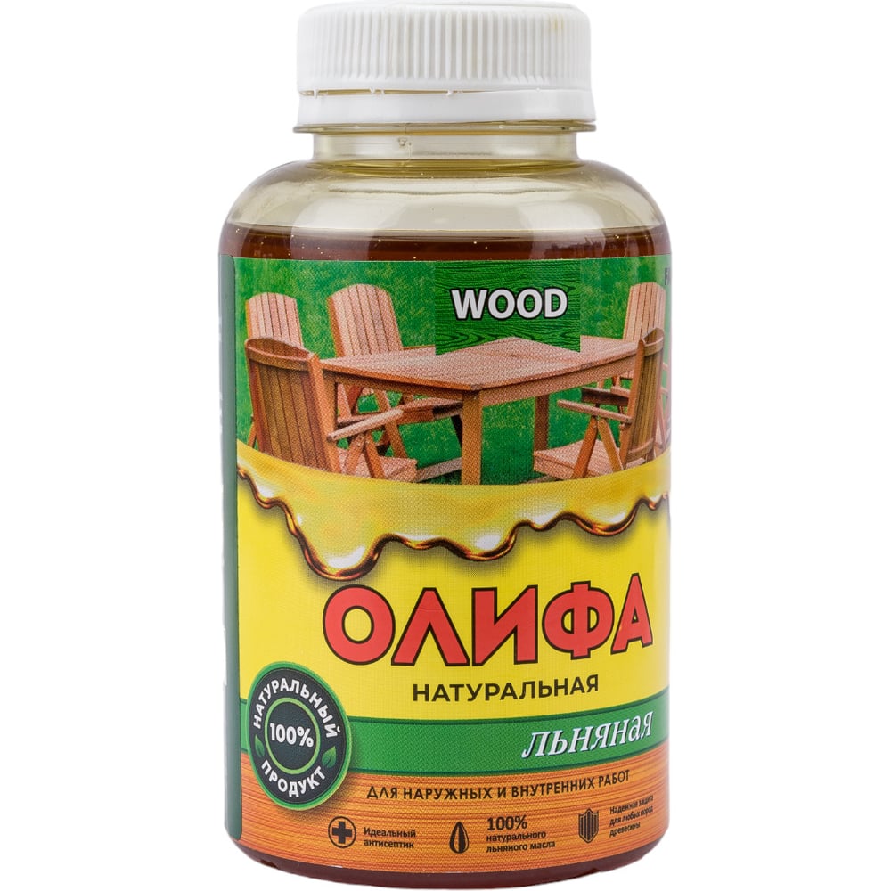 Изображение товара Льняная олифа Farbitex PROFI WOOD для пропитки и защиты древесины 0.25 л