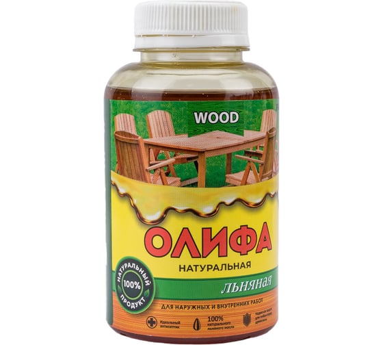 Изображение товара Льняная натуральная олифа Farbitex ПРОФИ WOOD 0.25 л 4300012030