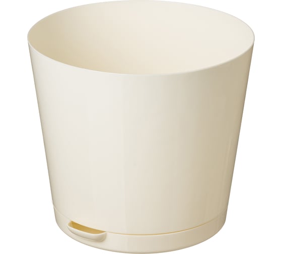 Изображение товара Горшок для цветов IDILAND Oregano диаметр 160 мм, 2 л с прикорневым поливом светло-бежевый 221602425/01