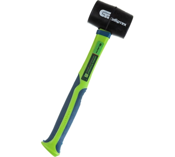 Изображение товара Резиновая киянка СИБРТЕХ 225г черная резина, фибергласовая рукоятка // 11163