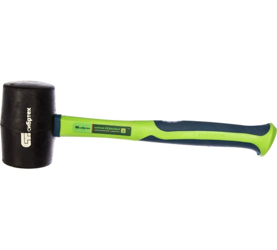 Изображение товара Резиновая киянка СИБРТЕХ 680г черная резина, фибергласовая рукоятка // 11165