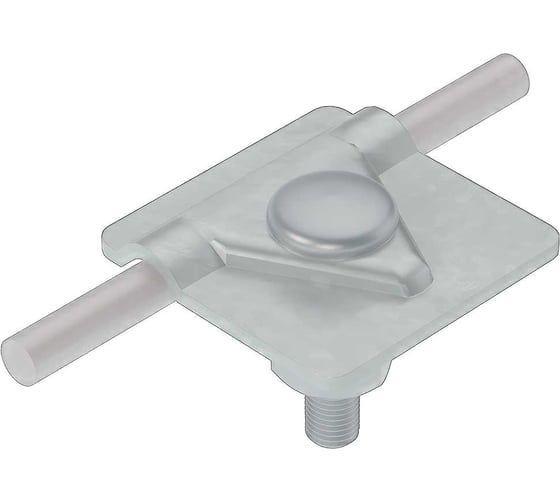 Изображение товара Универсальный соединитель Система КМ для прутка D5-10 мм с 1 пластиной 40х40 мм ZN MA0286 USM-D5-10 ZN