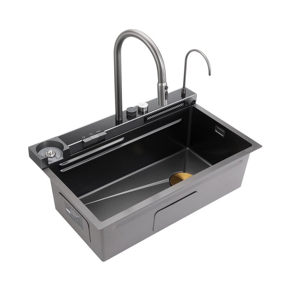 Изображение товара Многофункциональная кухонная мойка OUTE 75x46 см с смесителем и аксессуарами