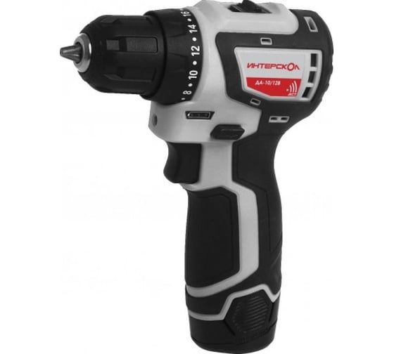 Изображение товара Бесщеточная аккумуляторная дрель-шуруповерт Интерскол ДА-10/12В 36 МиниМАКС Li-ion, картон, без аккум. и ЗУ 687.0.0.70
