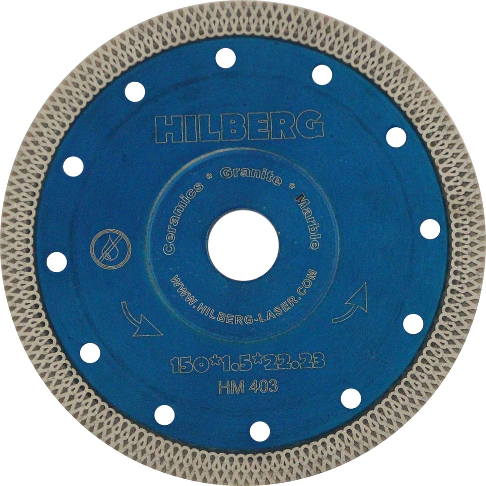 алмазный диск hilberg Ультратонкий отрезной алмазный диск Hilberg