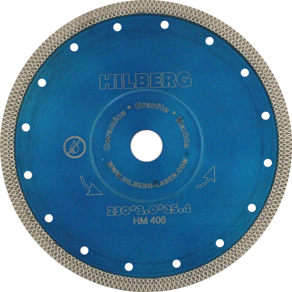 Ультратонкий отрезной алмазный диск Hilberg диск алмазный отрезной hilberg hyper thin hm540 диаметр 180 мм посадочное отверстие 25 4 толщина 1 2 мм