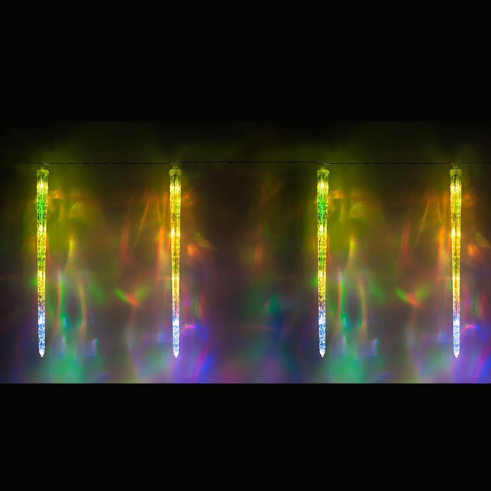 фото Гирлянда feron cl115 24v, 16led, rgb, ip44, 4 подвеса, расстояние между подвесами: 30см, длина 1м, шнур 3.1м 26919