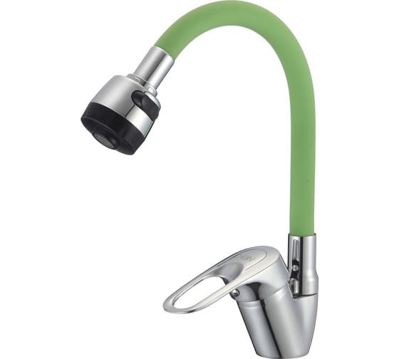 Изображение товара Смеситель для кухни D-Lin с высоким гибким силиконовым изливоми и 2-х режимной лейкой D150628-5T