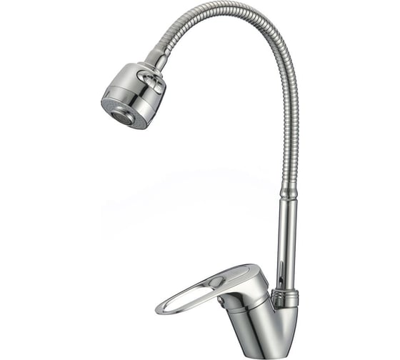 Изображение товара Смеситель для кухни D-Lin с гибким гофрированным изливом, хром D150628-T