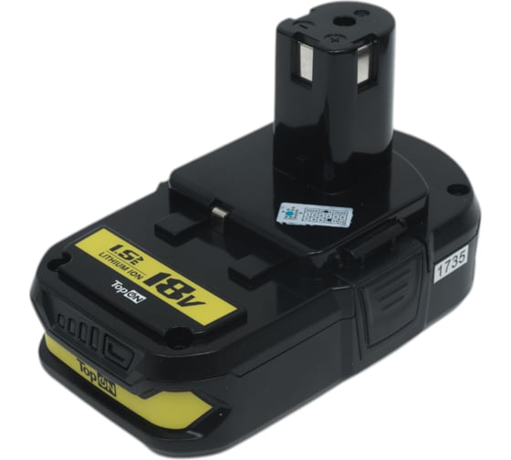 Изображение товара Аккумулятор для RYOBI 18V 1.5AH (LI-ION) PN: RB18L15 TopOn TOP-PTGD-RY-18-1.5