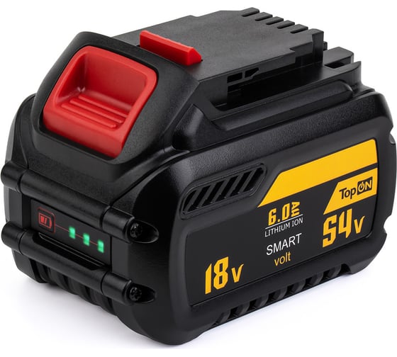 Изображение товара Аккумулятор для DEWALT XR FLEX VOLT 54V 6.0AH (LI-ION) TopOn TOP-DE-DCB546