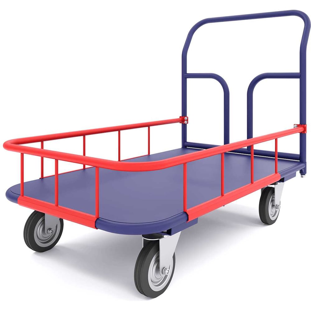 Изображение товара Профессиональная платформенная тележка RUSKLAD ТПБ 10 1800x800 мм грузоподъемность 550 кг