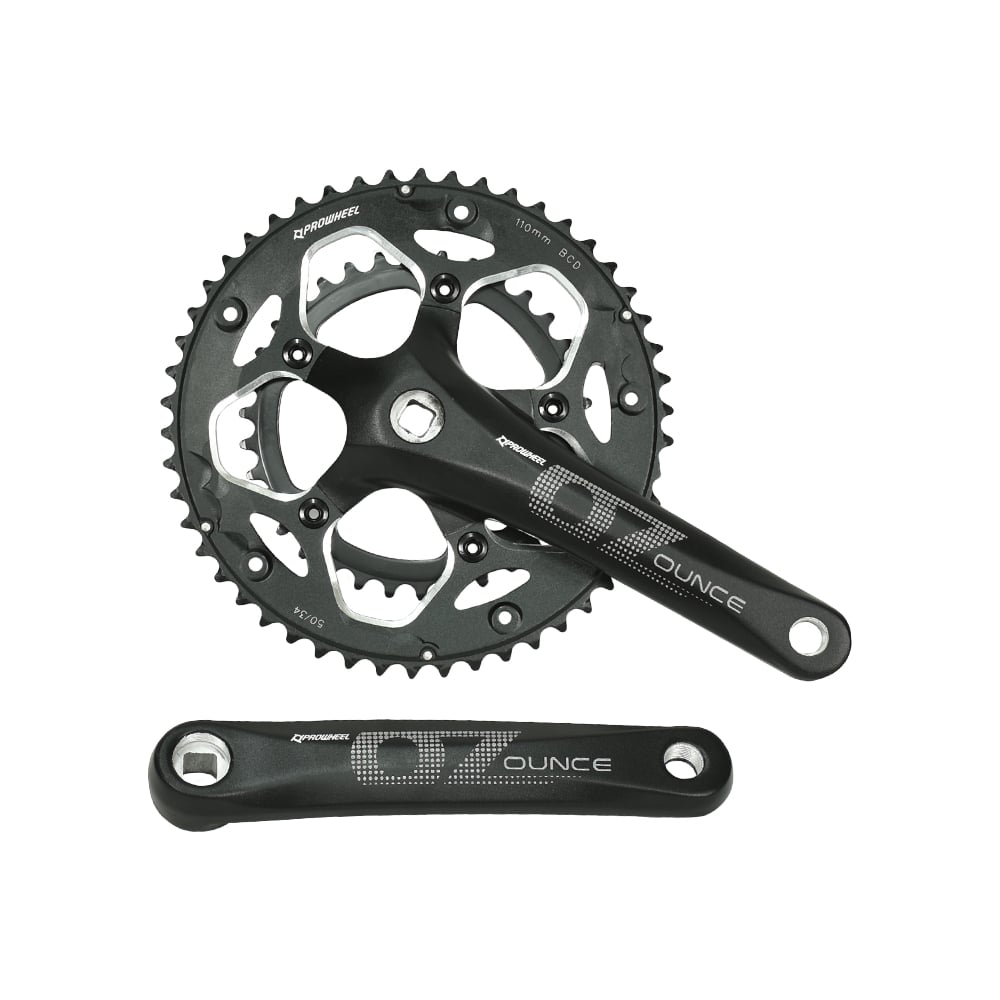 Изображение товара Система PROWHEEL ROAD OUNCE-521C-N 50-34 AL6061-T6 черная для велосипеда