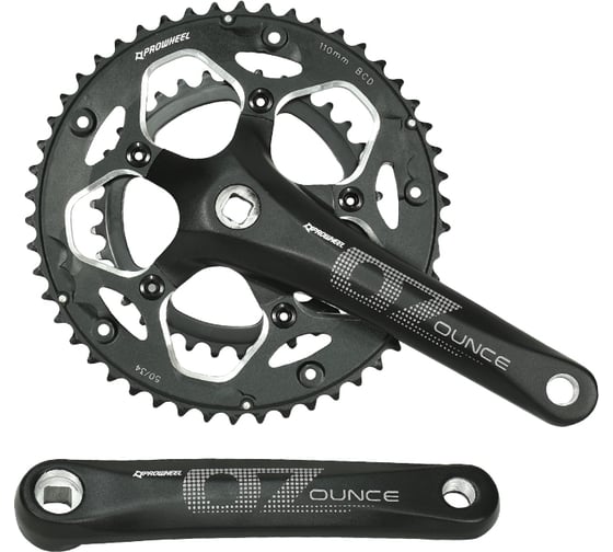 Изображение товара Система PROWHEEL ROAD OUNCE-521C-N 50-34 AL-6061-T6, CHAINLINE:43.5, BCD:110, под квадрат 110.5, черный H000014450