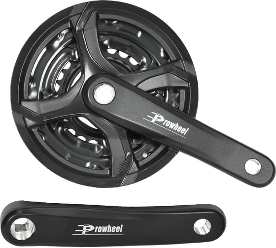 Изображение товара Система PROWHEEL TA-CQ01 24/34/42T 160MM ALLOY CRANK, CHAINLINE:48.5, под квадрат, черный H000017507