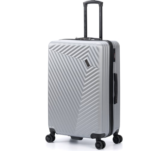 Изображение товара Чемодан Torber Lama, серебристый, ABS-пластик, 49x29,5x77 см, 92 л T1919L-Silver