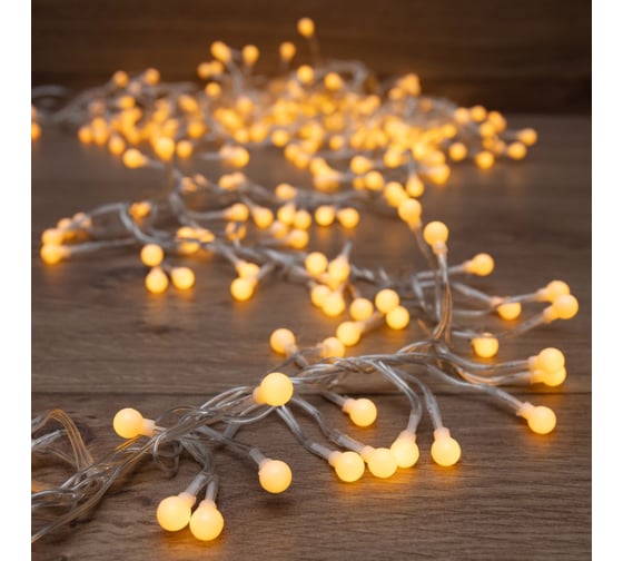 Изображение товара Гирлянда Neon-Night Мишура 3м, прозрачный ПВХ, 288 LED Желтые 303-601