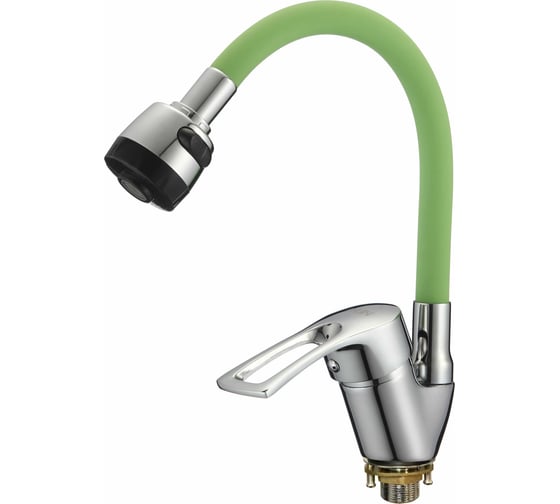 Изображение товара Смеситель для кухни D-Lin с гибким изливом, зеленый D150422-5T