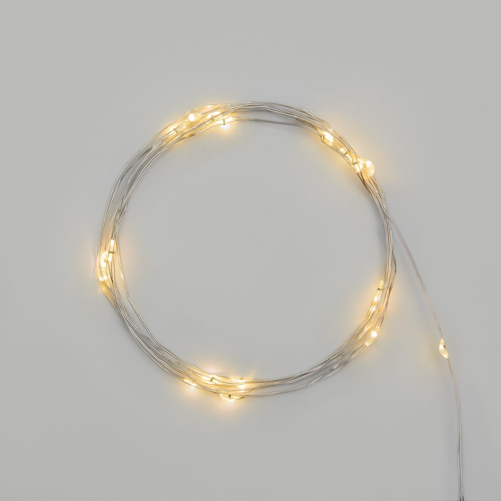 Изображение товара Гирлянда Neon-Night Роса 2 м 20 LED теплый белый IP20 батарейки