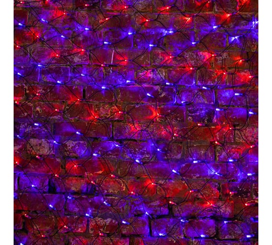 Изображение товара Гирлянда Neon-Night СЕТЬ 2.5х2.5м, черный ПВХ, 432LED красные/синие 215-033