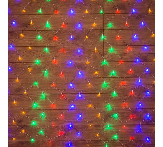 Изображение товара Гирлянда Neon-Night СЕТЬ 1.5х1.5м, прозрачный ПВХ, 150LED Мультиколор, 8 режимов 215-129