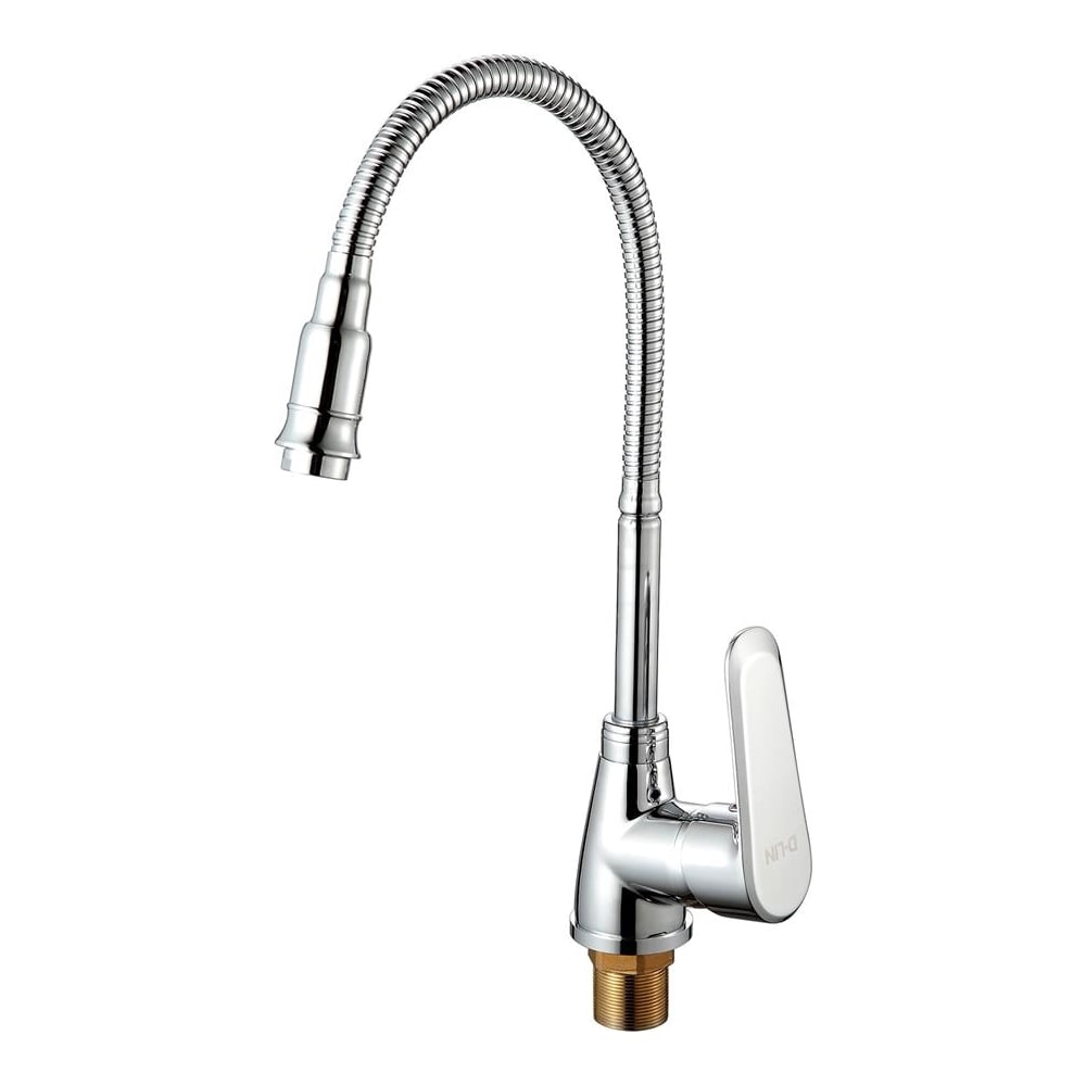 Изображение товара Смеситель для кухни D-Lin с гибким изливом хром однорычажный модель D150362-Q