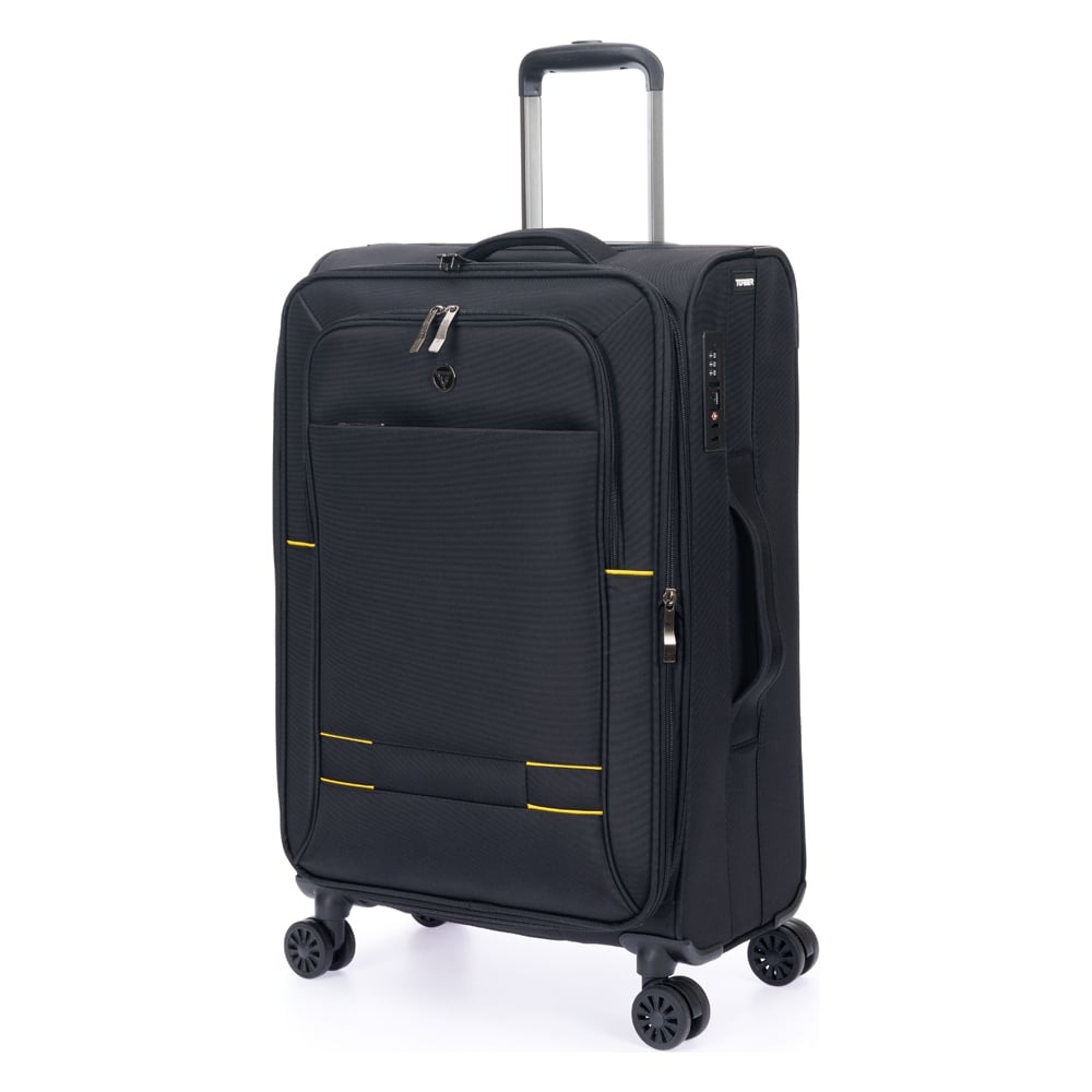 Изображение товара Чемодан Torber Brosno черный нейлон 600D 56 л 43.5x26x68 см