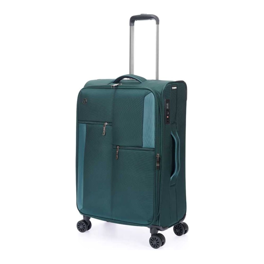 Изображение товара Чемодан Torber Seyd из нейлона 600D, объем 56 л, TSA-замок, темно-зеленый