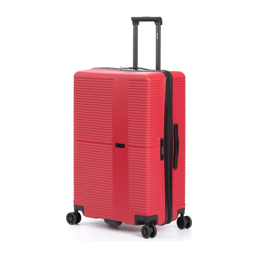 Изображение товара Красный чемодан Torber Elton ABS-пластик размер M с TSA-замком и 4 колесами
