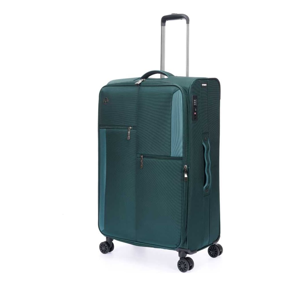 Изображение товара Чемодан Torber Seyd 85 л темно-зеленый из нейлона 600D, 48x26.5x78 см