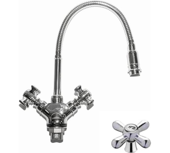 Изображение товара Смеситель для кухни D-Lin с гибким изливом, хром D156819-Q