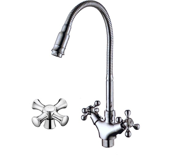 Изображение товара Смеситель для кухни D-Lin с гибким изливом, хром D153825-Q