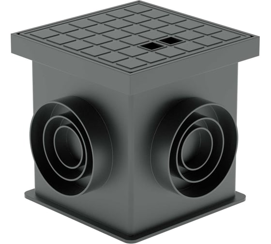 Изображение товара Контрольный колодец с крышкой Система КМ 200x200x200 мм ABS-пластик MA0432 KK200-200-200